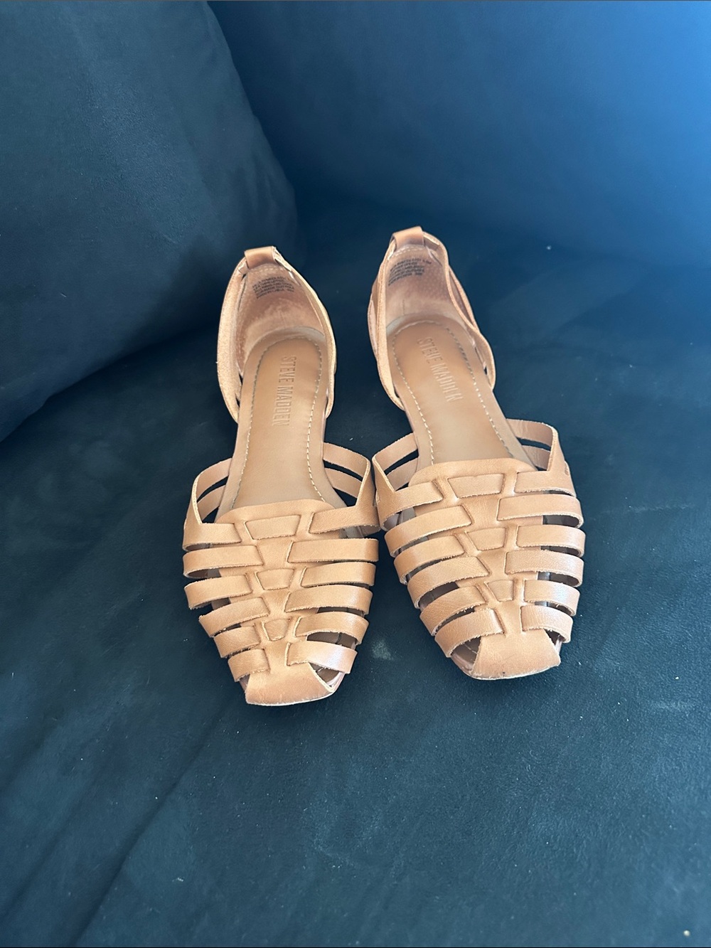 Steve Madden Women's Tan Woven D'Orsay Flats